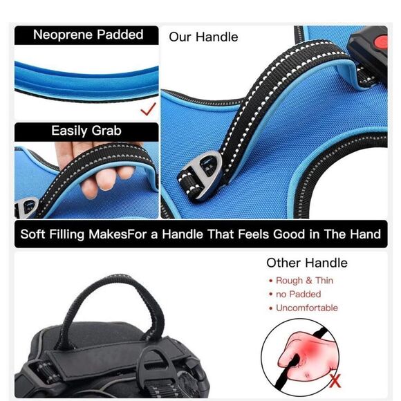 NEW LED Dog Harness Light Up Dog Harness Reflective Adjustable S - Picture 4 of 11